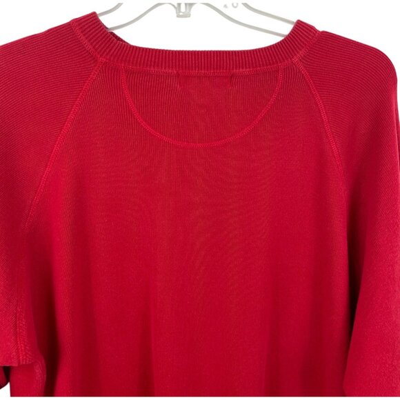 Eddie Bauer Red Cotton Long Sleeve Womens Sweater Size L - Picture 4 of 6